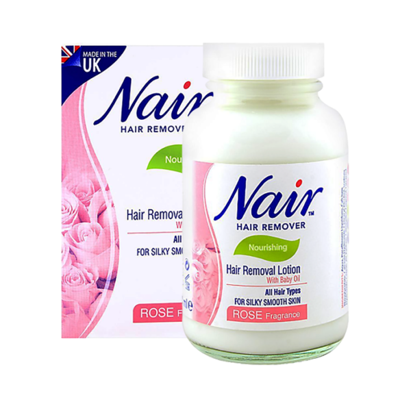 Nair | Hair Removal Lotion | With Baby Oil | Rose Fragrance