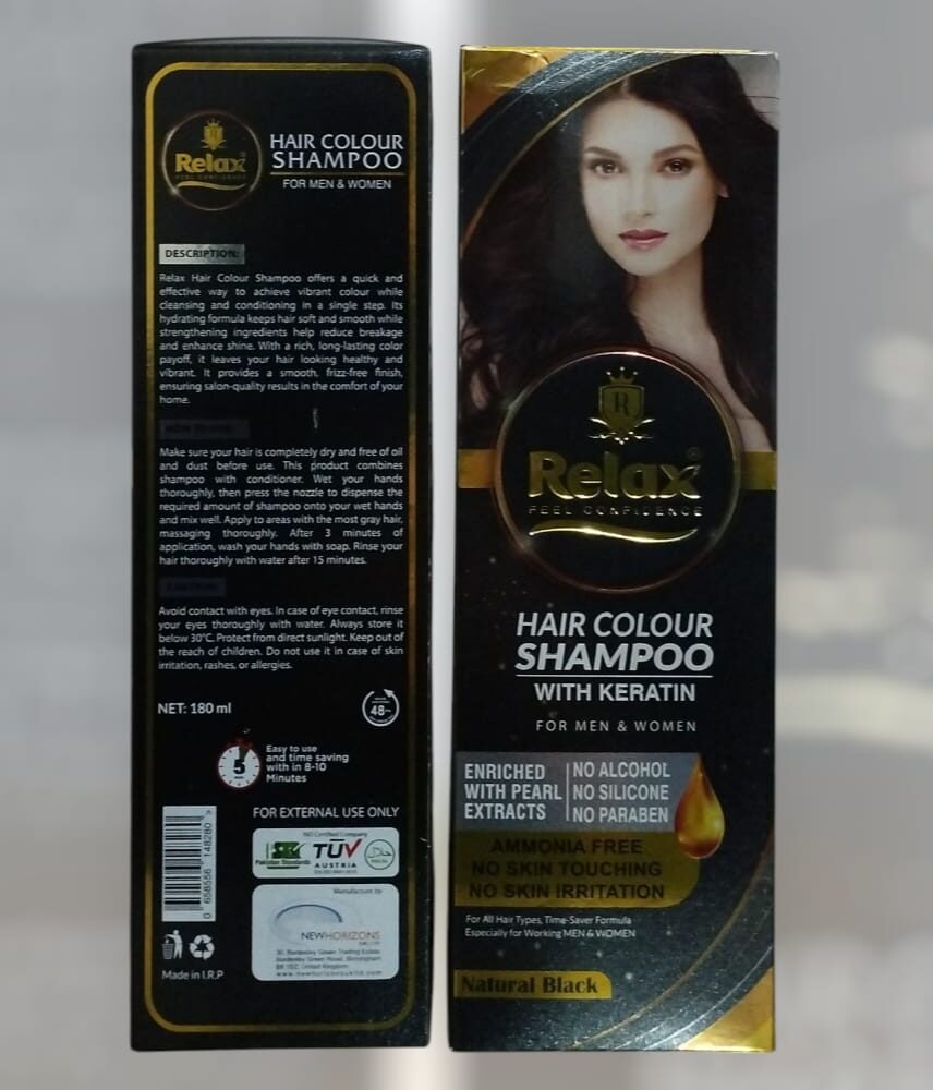 Relax Hair Color Shampoo NBlack